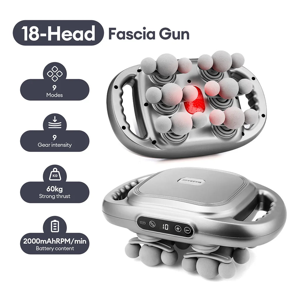 Pistola de Massagem com até 42 Cabeças