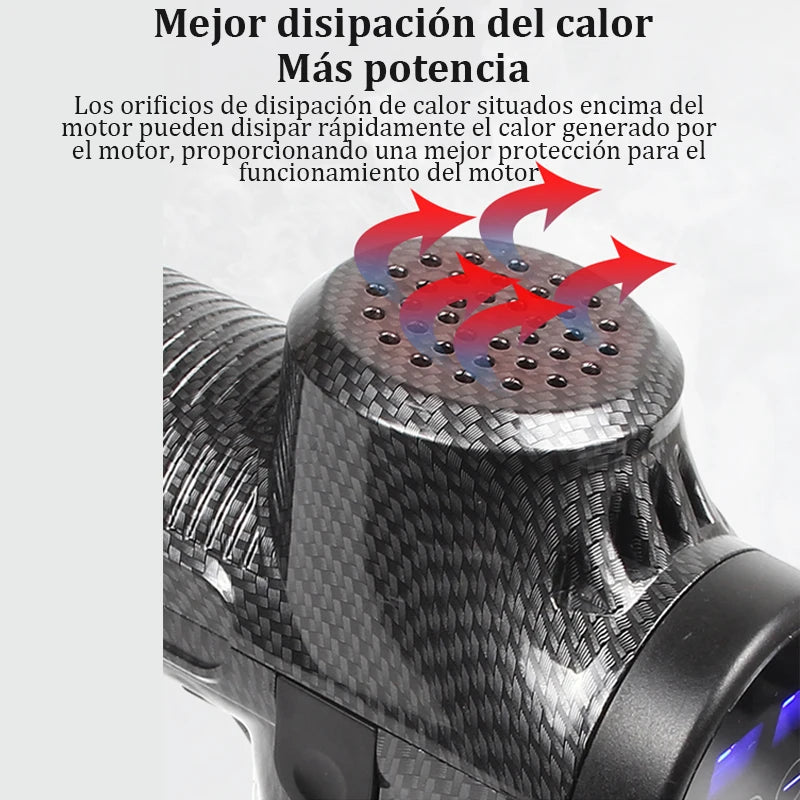 Pistola de Massagem Muscular com 6 Cabeças
